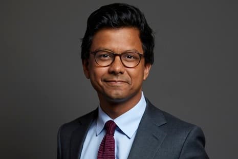 Official GOV.UK file portrait of AI Minister Kanishka Narayan, who is quoted announcing the AI Biosecurity Lab. This is a portrait, not a photograph of a completed laboratory.