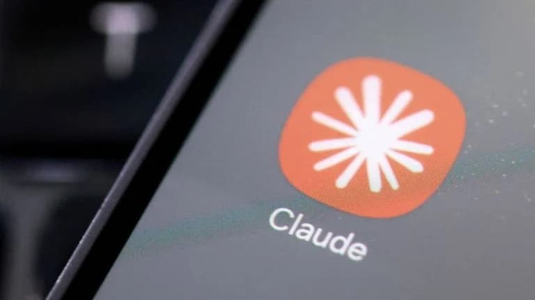 Reuters file photograph of the Claude app on a phone, supplied with its Georgia vote-count report. It does not show voter records, an election system or the paywall bypass.