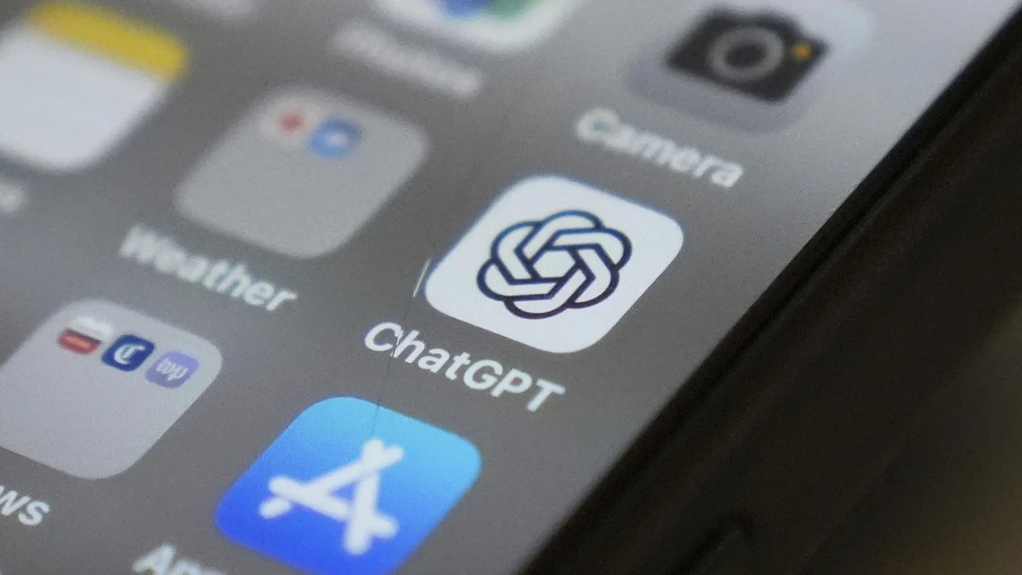 Kiichiro Sato/AP file photograph of the ChatGPT app on a phone, supplied with Ekot’s original report. This illustrates the affected service, not a Swedish government workstation.