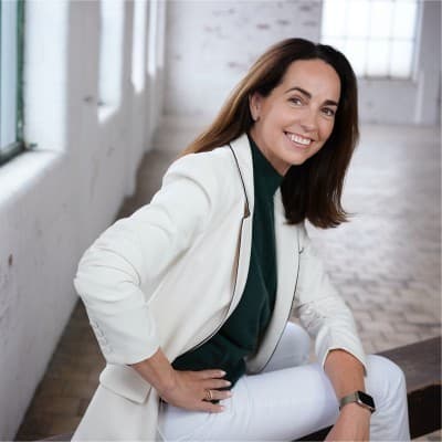 OpenAI CFO Sarah Friar in her official OpenAI Forum portrait, used for the June 2026 finance event; an archive portrait, not a photograph of fundraising talks.