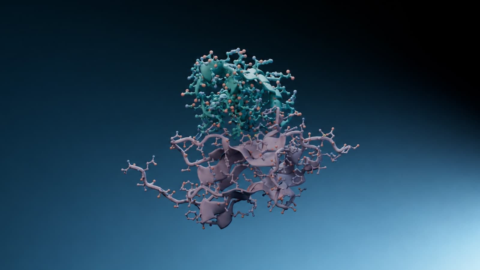 NVIDIA’s official molecular-structure visualization accompanying RFD4-Proteina; scientific illustration, not a microscope photograph or laboratory validation.